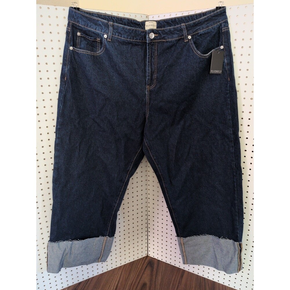 Eloquii Women's Jeans Size 20 Dark Wash Wide Leg
